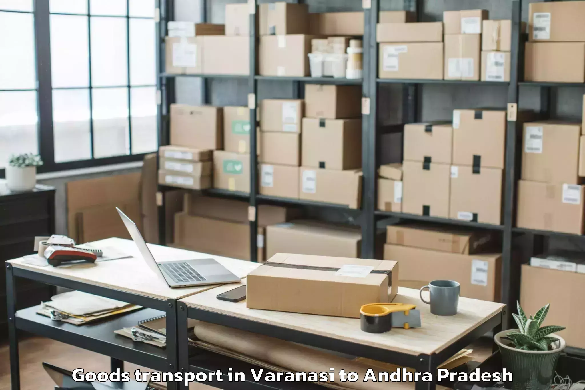 Easy Varanasi to Nidamanur Goods Transport Booking